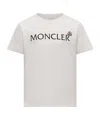 Moncler Enfant Logo Printed Crewneck T-shirt In White