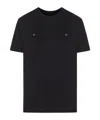 Moncler Round Neck Short Sleeve T-shirt In Black