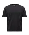 Moncler Crew Neck Patch Detail Short Sleeves T-shirt In Black