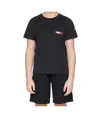 Moncler Round Neck Short Sleeve T-shirt In Blue