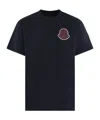 Moncler Round Neck Short Sleeve T-shirt In Navy Blue
