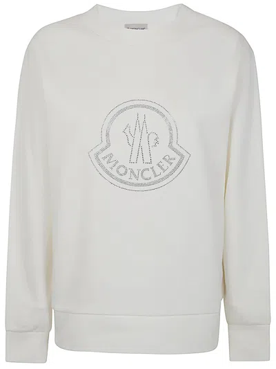 Moncler Round Neck Sweater In White
