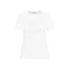 Moncler Women White Cotton Rhinestone Logo T-shirt