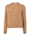 Moncler Logo-embroidered Cotton Sweatshirt In Camel
