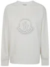 Moncler Logo Cotton-blend Jersey Sweatshirt In White