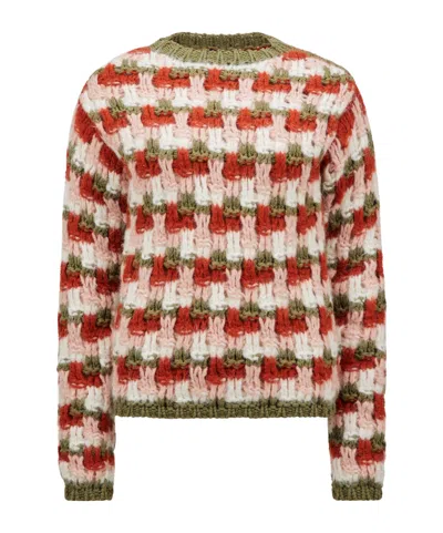 Moncler Round Neck Sweater In Multicolor