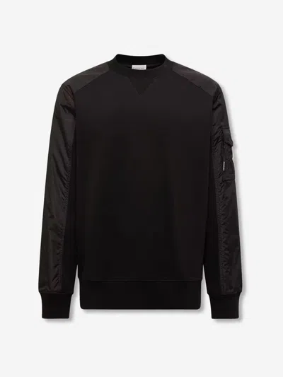 Moncler Round Neck Sweatshirt In Black