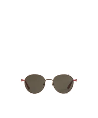 Moncler Round Sunglasses In Green