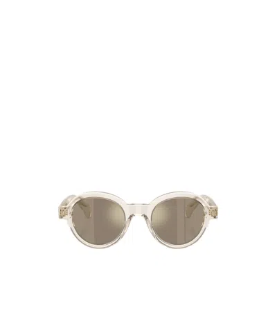 Moncler Round Sunglasses In Nude