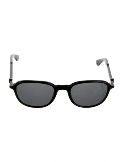 Pre-owned Moncler Round Tinted Sunglasses In Blue