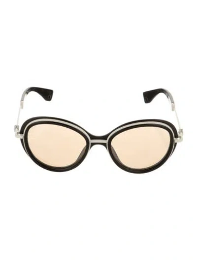 Pre-owned Moncler Round Tinted Sunglasses In Multi