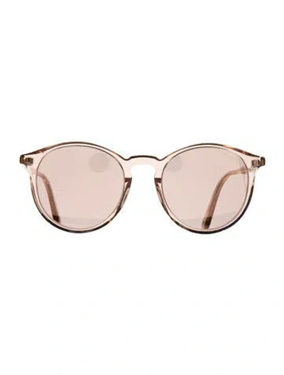 Pre-owned Moncler Round Tinted Sunglasses In Orange