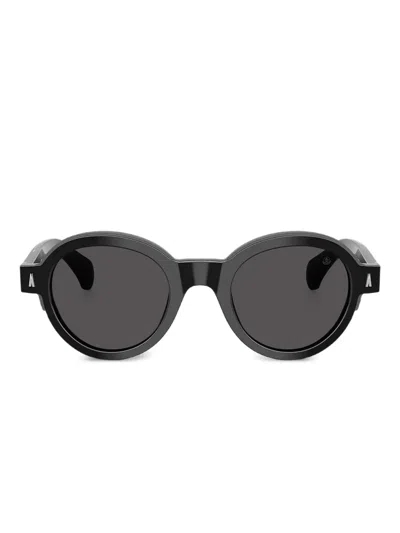 Moncler Round-frame Sunglasses In Black
