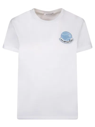 MONCLER MONCLER ROUNDNECK IVORY T-SHIRT