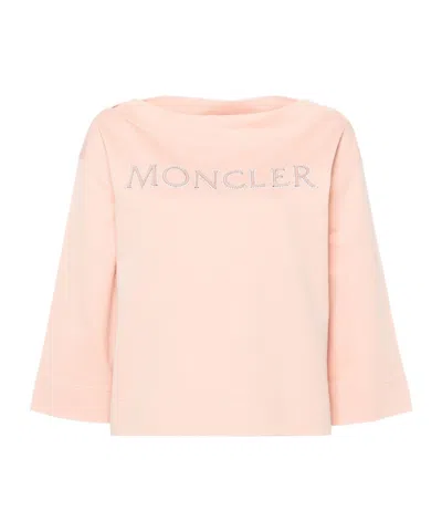 Moncler Round-necked T-shirt In Pink