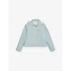 Moncler Royal Esme Hooded Denim Jacket 8-14 In Royal