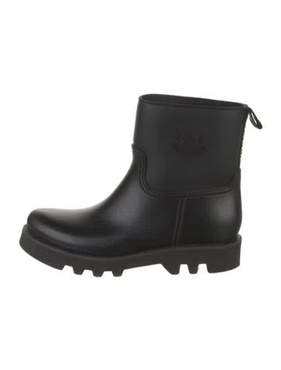 Pre-owned Moncler Rubber Boots In Black