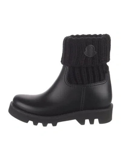 Pre-owned Moncler Rubber Boots In Black