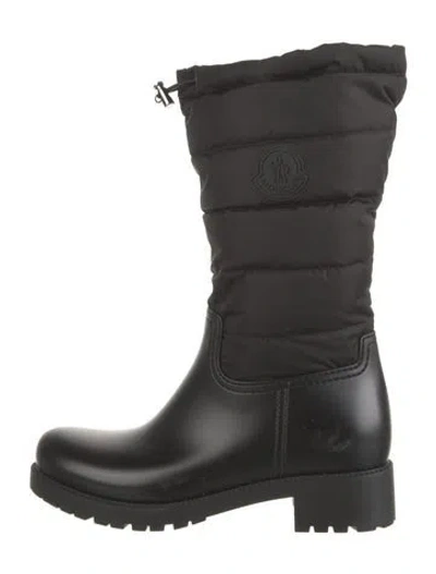 Pre-owned Moncler Rubber Boots In Black
