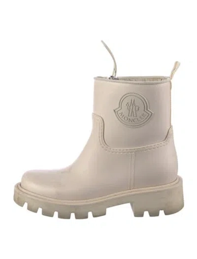 Pre-owned Moncler Rubber Boots In Neutrals