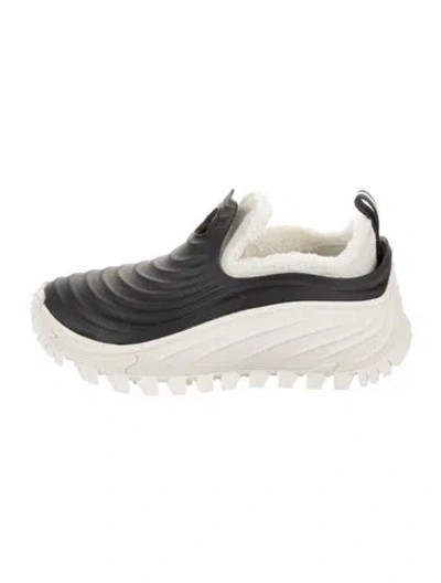 Pre-owned Moncler Rubber Colorblock Pattern Sneakers In Gray