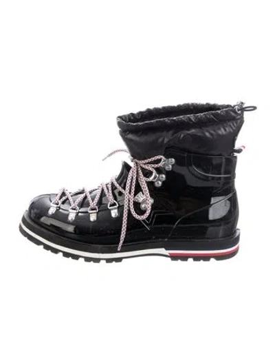 Pre-owned Moncler Rubber Hiking Boots In Black