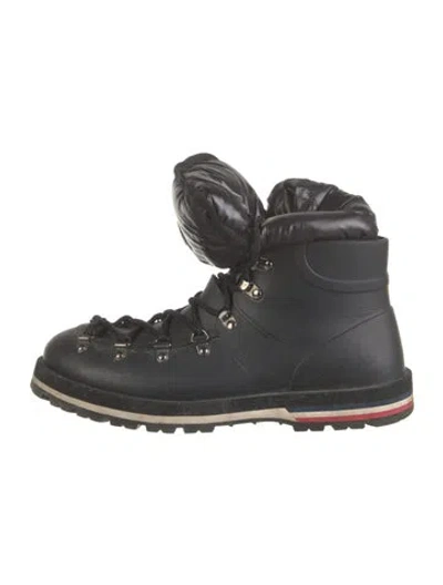 Pre-owned Moncler Rubber Hiking Boots In Black