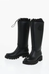 Moncler Rubber Kickstream Boots With Drawstring In Black