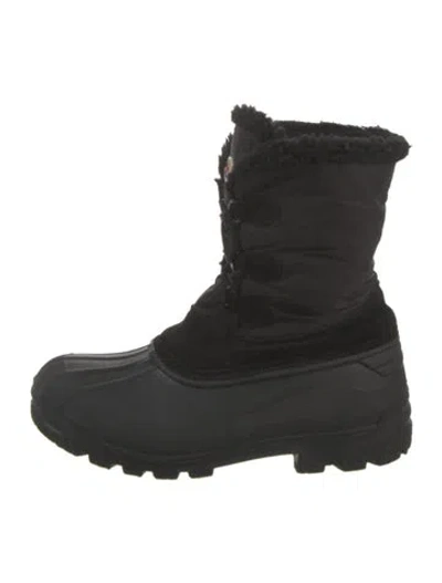 Pre-owned Moncler Rubber Rain Boots In Black
