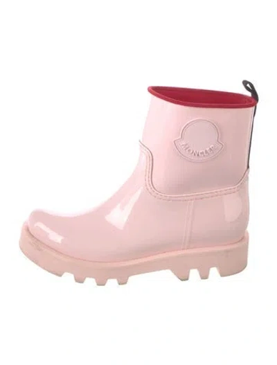 Pre-owned Moncler Rubber Rain Boots In Pink