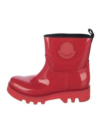 Pre-owned Moncler Rubber Rain Boots In Red