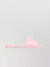 Moncler Rubber Slides With Flat Sole And Open Toe In Pink