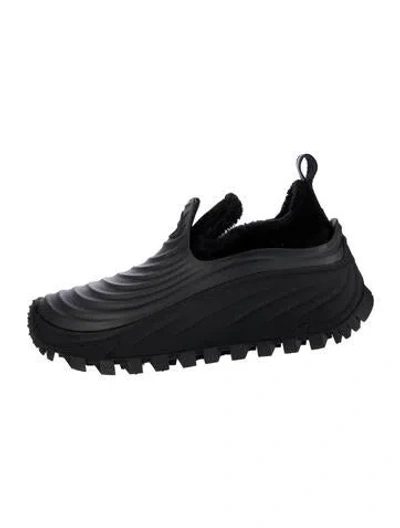Pre-owned Moncler Rubber Sock Sneakers In Black