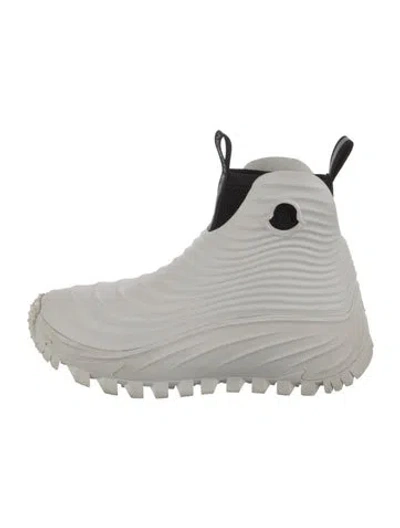 Pre-owned Moncler Rubber Sock Sneakers In White