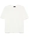 Moncler Rubberised-logo Cotton T-shirt In White