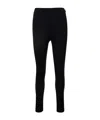 Moncler Brand-embossed Slim-fit High-rise Stretch-woven Leggings In Black