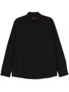 Moncler Buttoned Long-sleeved Shirt In 黑色