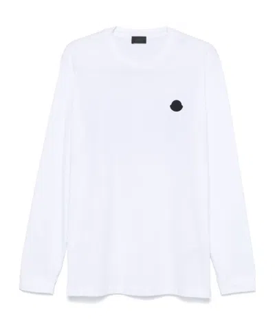 Moncler Rubberised-logo T-shirt In White