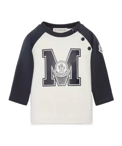 Moncler Rubberised-logo T-shirt In White