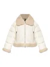 Moncler Rubrouk Faux-shearling Collar Jacket In Neutral