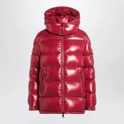 MONCLER MONCLER  RUBY RED DOWN JACKET IN LACQUERED NYLON