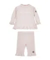 Moncler Ruffle Sweater Set In Pink