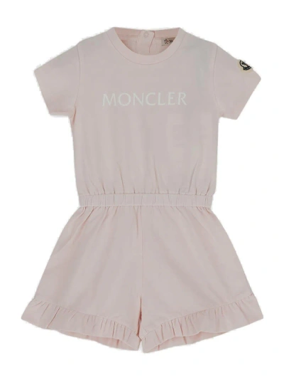 Moncler Kids' Ruffled Hem Tracksuit In Red