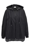 Moncler Ruffled Windbreaker Drawstring Hood