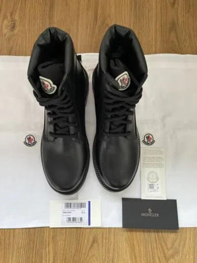Pre-owned Moncler Rugged Boots Size 41 Black Lth