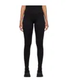 Moncler Brand-embossed Slim-fit High-rise Stretch-woven Leggings In Black