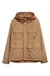 Moncler Grenoble Rutor Logo Patch Hooded Jacket In Dijon