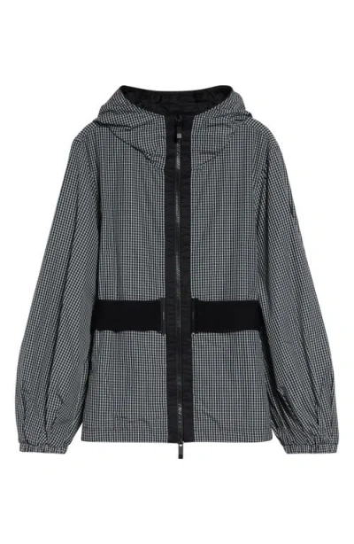 Moncler Rythme Hooded Jacket In Gray