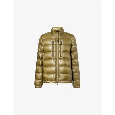 Moncler S Medium Green Orres Packable Shell-down Bomber Jacket