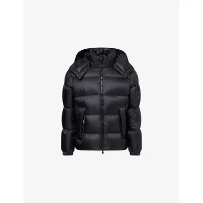 Moncler Mens Black Couyere Nylon-down Jacket In Animal Print